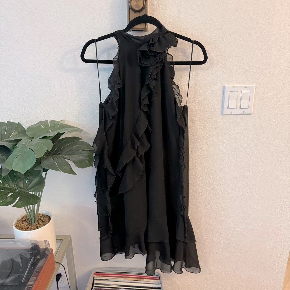 Rita Ora Primark Rosette Ruffle Halter Dress